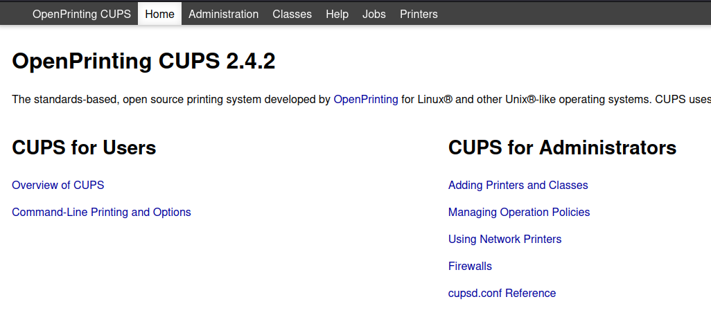 ParrotSec Setting Up CUPS  Network Printing